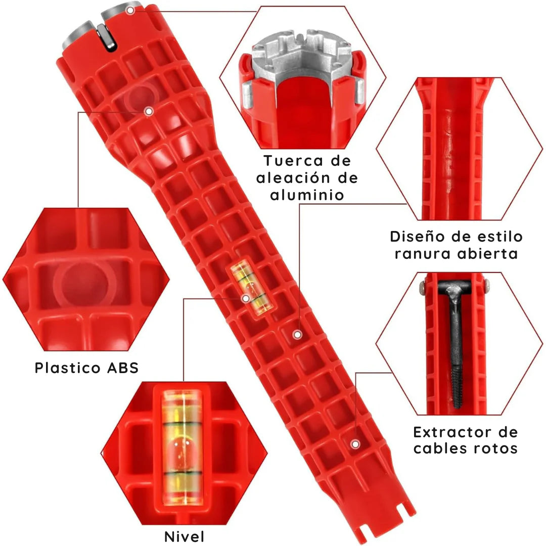Herramienta 14 en 1 baños y fregaderos