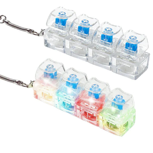 ClickTaps™ - Llavero Antiestrés con Switches Mecánicos Iluminados