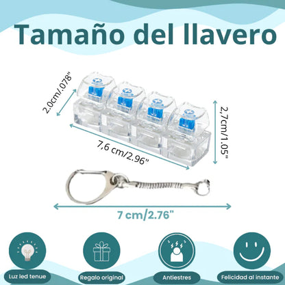 ClickTaps™ - Llavero Antiestrés con Switches Mecánicos Iluminados